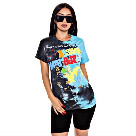 Boyz N the Hood Graphic Tee | Tie-Dye Crewneck | XS | Fashion Nova | NWT - Picture 1 of 10
